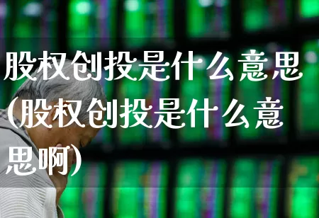 股权创投是什么意思(股权创投是什么意思啊)_https://www.fzdzcxj.com_上交所_第1张