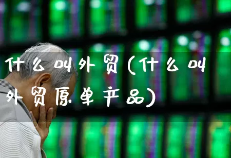 什么叫外贸(什么叫外贸原单产品)_https://www.fzdzcxj.com_创业板_第1张