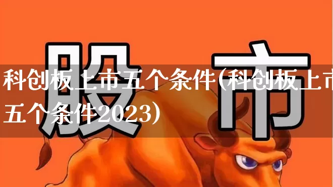 科创板上市五个条件(科创板上市五个条件2023)_https://www.fzdzcxj.com_上交所_第1张