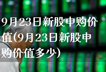 9月23日新股申购价值(9月23日新股申购价值多少)_https://www.fzdzcxj.com_北交所_第1张