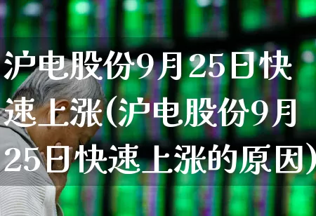 沪电股份9月25日快速上涨(沪电股份9月25日快速上涨的原因)_https://www.fzdzcxj.com_科创板_第1张
