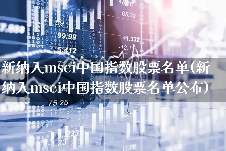 新纳入msci中国指数股票名单(新纳入msci中国指数股票名单公布)_https://www.fzdzcxj.com_深交所_第1张