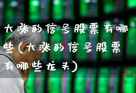 大涨的信号股票有哪些(大涨的信号股票有哪些龙头)_https://www.fzdzcxj.com_科创板_第1张