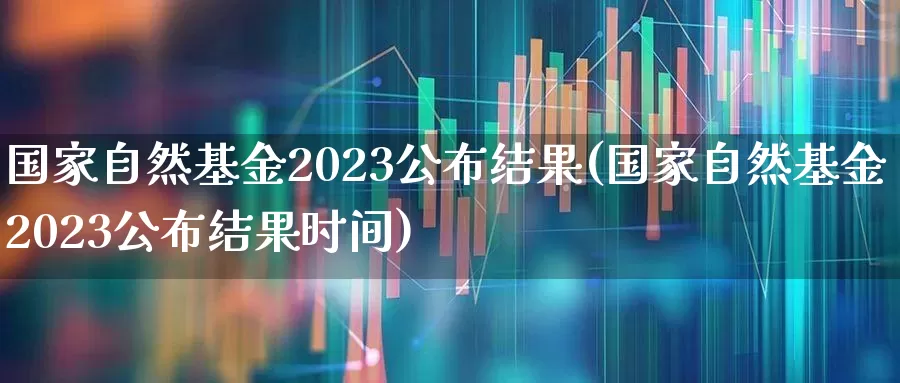 国家自然基金2023公布结果(国家自然基金2023公布结果时间)_https://www.fzdzcxj.com_深交所_第1张