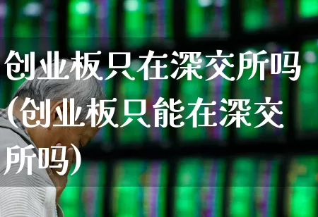 创业板只在深交所吗(创业板只能在深交所吗)_https://www.fzdzcxj.com_上交所_第1张